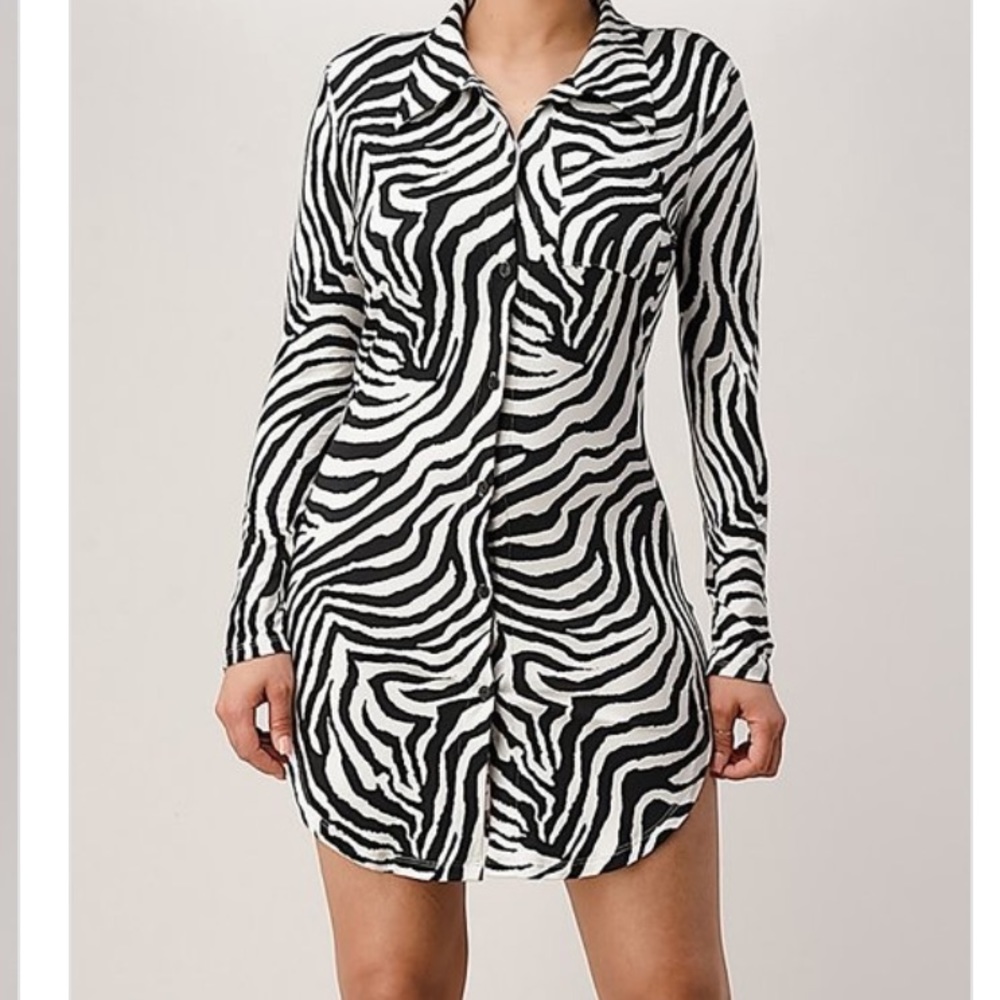 Zebra midi dress